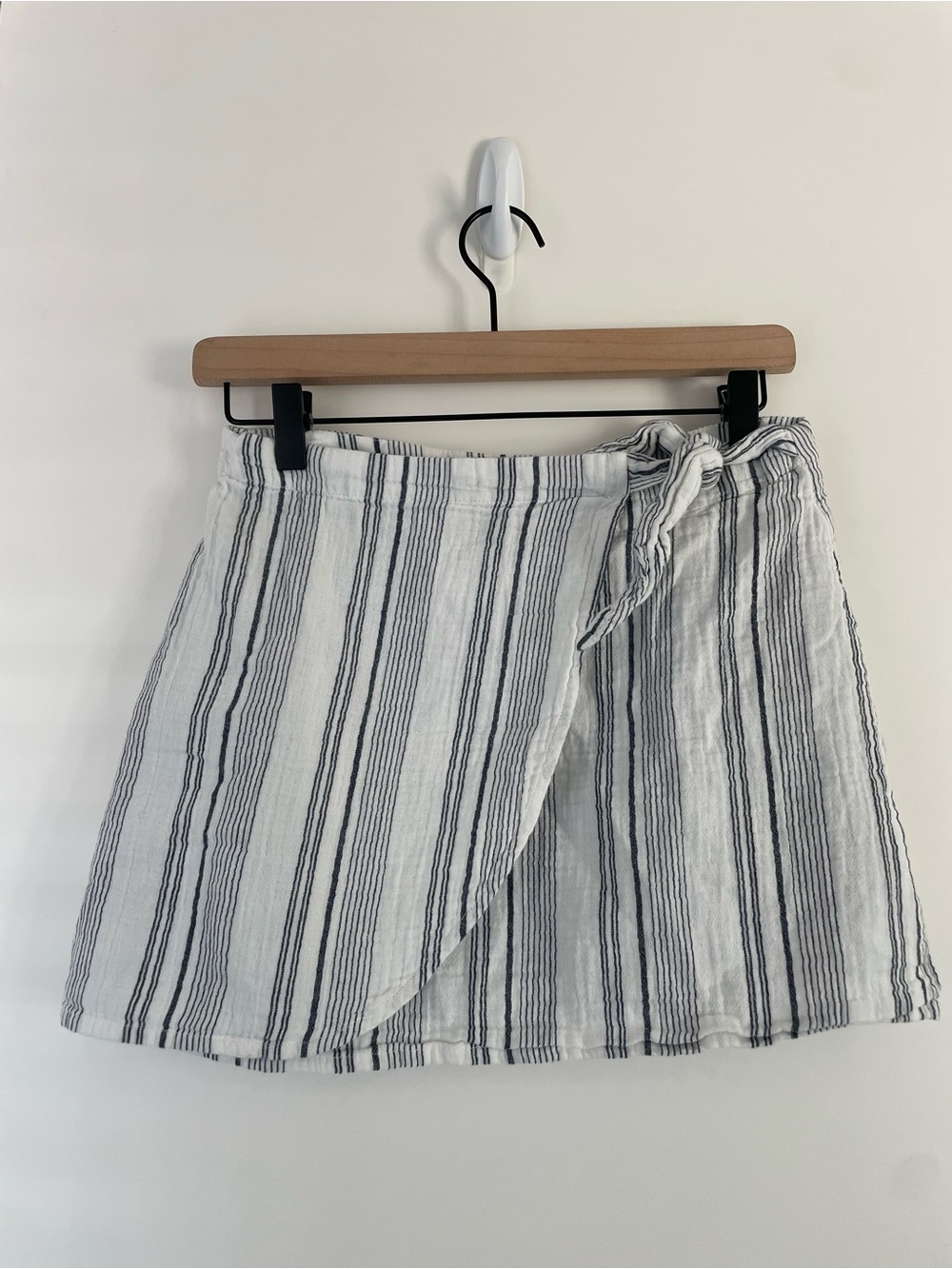 Madewell Cover-Up Wrap Skirt in Stripe | Cotton Wrap Skirt | XS